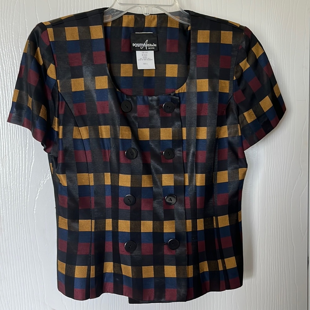 💖 3/$15 Positive Attitude Petite Size 6 Women’s Top